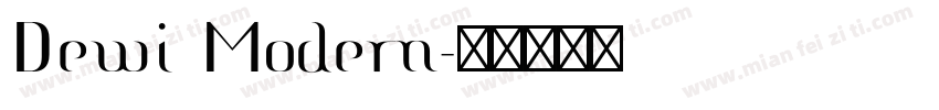 Dewi Modern字体转换